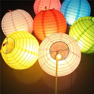 Lanterne en papier pliable pour la Fête de la Mi-Automne, accessoires de danse pour enfants, portable, lumineuse, à peindre soi-même, pour la maternelle - Product Image 4