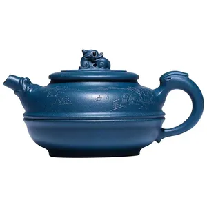 Recommend: Yixing purple sand pot raw ore azure clay Jade Dragon teapot with traditional Chinese connotations