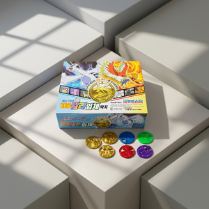 Pokmon Punched Color 3D Slap Cards Ddakji 18PCS/Box Kids Battle Game Anime Cartoon Embossed Cutout Paper Indoor Use - Product Image 1