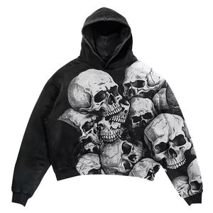 Sweat-shirt court Boxy pour hommes de qualité supérieure Sweat à capuche Streetwear Broderie personnalisée Logo Respirant Sweat à capuche à manches longues de grande taille - Product Image 3