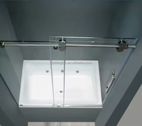 Kit de quincaillerie moderne résistant à la corrosion pour porte de douche coulissante en verre, fixation murale écologique pour salle de bain, garantie 2 ans