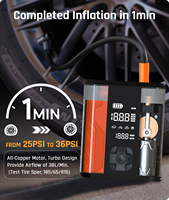 la voiture peut gonfler la voiture Rechargeable démarreur de saut de voiture numérique compresseur d'air 12V démarreur de saut