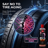 Gel Nettoyant et Lustrant pour Pneus de Voiture Professionnel 500 ml, Parfum Lotus Noir, Composé Chimique Organique du Fabricant