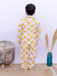 Étnico y lindo dibujos animados franela algodón niños pijamas pantalones largos conjuntos primavera ropa de casa - Product Image 6