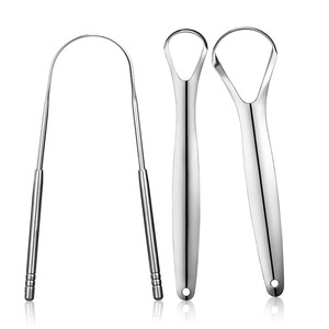 Adult Tongue Scraper Tongue Remover Halitosis Coating Oral Care Tongue Scraping Brush Stainless Steel Oral Cleaner Tools - Product Image 2