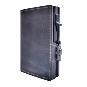Cartera Delgada para Hombre con Bloqueo RFID, de Cuero Genuino de Primera Calidad, con Botón Lateral y Sistema de Expulsión Automática de Tarjetas - Product Image 3