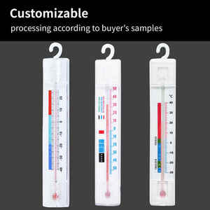 रेफ्रिजरेटर फ्रीजर थर्मामीटर फांसी हुक के साथ, -40 से 40 तक, तरल ग्लास तापमान गेज - Product Image 4