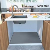 Tapis de protection en silicone pour sous-évier, 58x44cm, imperméable, anti-déversement, pour tiroirs de cuisine et étagères - Vente en gros usine