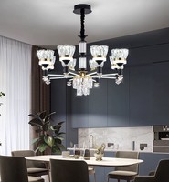 Lampu Gantung Kristal Mewah Modern untuk Rumah Kantor dan Ruang Tamu Desain Kreatif Lampu Hias Kamar Tidur untuk Dekorasi Vila dan Hotel