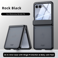 Étui de téléphone en PC transparent électroplaqué, avec charnière rigide, magnétique, antichoc, design luxueux, protection d'écran pour Motorola Razr 60