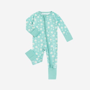 Miozing Tutina per Neonati con Stampa Margherita, Pigiama Personalizzato con Doppia Cerniera in Bambù, Abbigliamento per Bambini OEM all'Ingrosso - Product Image 2