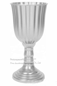 Maceta <span class=keywords><strong>de</strong></span> Plástico Blanca con Borde Festoneado Estilo Griego, Urna para Plantas, Florero - Product Image 2