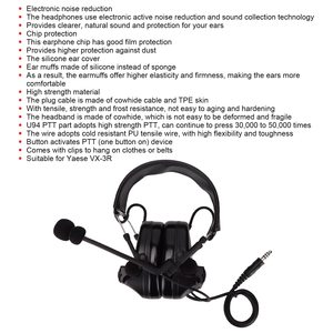<span class=keywords><strong>Casque</strong></span> spécialisé pour talkie-walkie Motorola GP340 GP338 GP328 GP380, écouteurs supra-auriculaires avec micro PTT et tour de cou extensible - Product Image 2