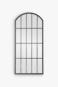 Large Decorative Outdoor <strong>Black</strong> Metal Wall Hanging <strong>Window</strong> Arch Frame <strong>Mirrors</strong> - Product Image 2