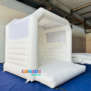 Château gonflable en PVC blanc de haute qualité, capacité de 400 kg, installation facile, taille personnalisable, garantie de 2 ans, comprenant un souffleur pour - Product Image 5