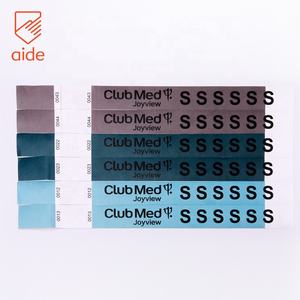 Çin üretimi konser kağıt Tyvek Logo ile özel <span class=keywords><strong>s</strong></span>üblimasyon boş tek kullanımlık bilek bandı bilekliği - Product Image 3