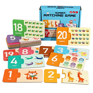 Aprendizaje de ortografía educativa temprana 26 alfabetos de madera número letra emparejamiento juego de cartas juguetes educativos para niños niñas - Product Image 3
