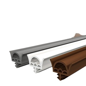 Door Seal <b>Strip</b> <b>Plastic</b> Soundproof For Door Frame Weatherstrip With Screw Installation Modern Design - Product Image 1