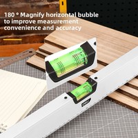 Instrument de mesure de niveau magnétique industriel efficace, qualité industrielle, alliage d'aluminium 600 mm, précision 1 mm, mesure de niveau durable
