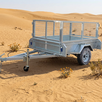 Remorque utilitaire tandem galvanisée à double essieu pour usage commercial, capacité 1500 kg