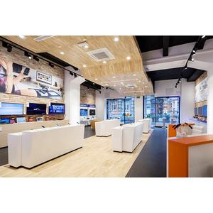 Comptoirs de présentation pour téléphones portables en bois écologique, finition vernie, taille et couleur personnalisables pour les magasins - Product Image 4