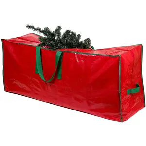 Noel ağacı saklama çantası ağır hizmet tipi ambalaj büyük kapasiteli 7.5 inç kadar uyuyor ayak yapay noel tatil ağacı