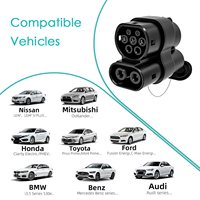 Adaptateur EV CCS1 à CCS2 Chargeur AC + DC CCS1 à CCS2 Type1 à Type2 Convient à l'adaptateur de charge rapide New Energy Vehicle