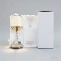 Lampe de table LED sans fil nordique rechargeable et à intensité variable avec abat-jour en tissu, veilleuse moderne et minimaliste pour la maison, l'hôtel et les mariages
