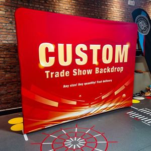 <b>Custom</b> Portable Advertising Exhibition Stand Display Trade Show <b>Banner</b> for Logo Display Corporate Events - Product Image 2