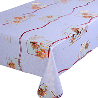 Nouvelle nappe en PVC à vendre, rouleau de nappe en PVC avec motif gaufré, motif brodé, nappes en lin PVC