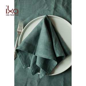 Nouveauté 100% pur <span class=keywords><strong>lin</strong></span> carré dîner tissu moderne élégant à la main mer <span class=keywords><strong>lin</strong></span> serviette de table doux lavé <span class=keywords><strong>vert</strong></span> Olive - Product Image 5