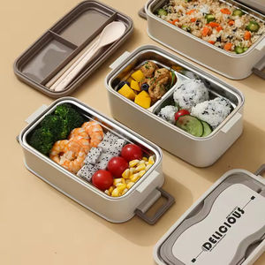 Boîte à lunch isotherme en acier inoxydable 304, design anti-fuite (convient aux employés de bureau et aux étudiants), compatible micro-ondes - Product Image 2