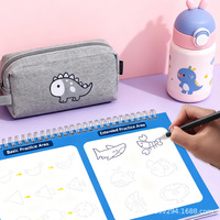 Cahier de calligraphie à rainures pour enfants, en carton blanc, à pointe rigide, pour l'apprentissage du Pinyin, des chiffres et des lettres, pour l'exportation