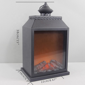 Pin Hoạt Động Lò Sưởi LED LANTERN, Vật Liệu Kim Loại - Product Image 5