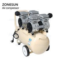 Compresseur d'air silencieux sans huile de type piston en cuivre pur ZONESUN ZS-AC50L pour le travail du bois dentaire, la peinture, pompe à air portable