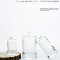 Flacon de parfum en verre sur mesure de luxe 30ml 50ml 100ml, flacon rond en verre avec bouchon et pompe