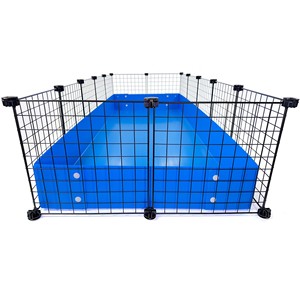 <b>Grid</b> Classic Luxury CC Guinea Pig Cage House Carrier with Button Closure and Plastic Tray <b>Grid</b> Classic Luxury CC Guinea - Product Image 3