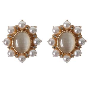 Simple <b>Opal</b> Pearl Circle <b>Earrings</b> Korean Version New Light Luxury Temperament <b>Earring</b> Fashion Unique Ear Studs - Product Image 3