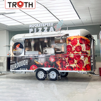 Truth Food Truck Anhänger mit BBQ-Veranda, voll ausgestattete mobile Küche für Grill, Burger, Kaffee und Outdoor-Catering