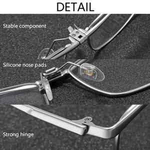 <span class=keywords><strong>Lunettes</strong></span> de lecture SR de haute qualité, monture métallique rabattable, design tendance, monture carrée pleine, légères, anti-lumière bleue - Product Image 4