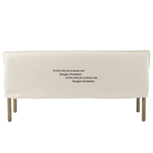 Sillas de Comedor Dobles de Tela de Lino Beige Estilo Campestre del Norte de Europa y América, Muebles Desmontables y Lavables - Product Image 5