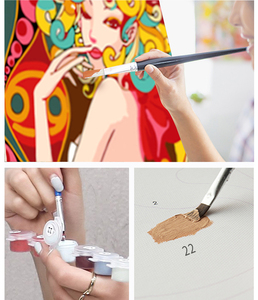 Tranh Sơn Dầu Tự Làm Theo Số Bộ Dụng Cụ Tùy Chỉnh Cho Người Lớn Đóng Khung Vải Bố Người Mới Bắt Đầu - Product Image 4