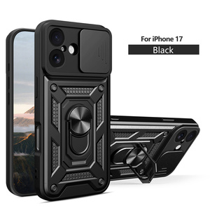 Gran oferta, soporte de anillo de Metal, ventana deslizante, protección de lente, armadura, funda de teléfono para iPhone 17/17 Air/17 Pro/17 Pro Max/16E/15 - Product Image 2