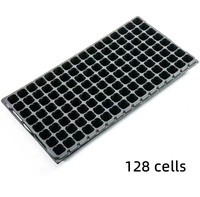 Barquettes de semis rectangulaires noires en PET multi-cellules avec trous de drainage pour plantes succulentes, légumes et plantes vertes