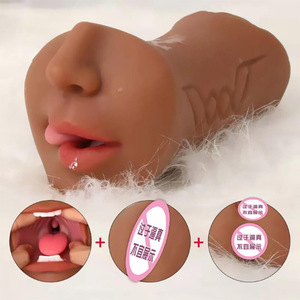 Dispositivo Masculino de Diseño Innovador, Molde Invertido, Boca, Ano, Sexo, Tres Orificios, Copa de Avión de Doble Cabeza, Masturbación, Juguetes Sexuales de Silicona, Sin Dientes - Product Image 2