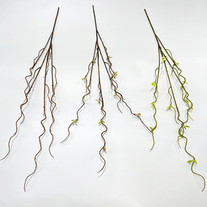 Planta de plástico artificial, ramitas de árbol seco, ramas de <span class=keywords><strong>pino</strong></span> de sauce rizadas, marrón sin hojas para decoración navideña - Product Image 6
