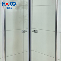Cabines de douche d'angle intérieures carrées modernes HOKO de 6mm avec charnière à cadre poli Cabine de douche pratique de style ouvert