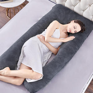 <span class=keywords><strong>Almohada</strong></span> de embarazo de terciopelo al por mayor <span class=keywords><strong>almohada</strong></span> corporal de maternidad con funda extraíble almohadas lumbares largas para mujeres embarazadas - Product Image 2
