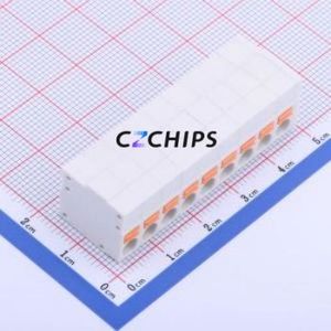 KF239-5.08-9P Spring Terminal Block Through hole Component (THT),P=5.08mm Connector 1x9P 5.08mm White 9P - Product Image 1