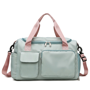 Bolsa de lona Unisex impermeable de gran capacidad, bolso de hombro de gimnasio multifuncional de viaje barato, bolsa de fin de semana de moda con cremallera - Product Image 2